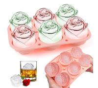 dellyy Cubiteras para Hielo, Cubiteras para Hielo con Tapa, Cubitera Silicona, Molde Cubitos Hielo, para Bebidas y Alimentos para Bebés, Reutilizable, sin BPA (Rosa)