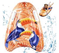 dellyy Niños Bodyboard Inflable con Asas, 70*50cm, Portátil Inflable Tabla de Surf, Hinchable Tabla Bodyboard, Niños Hinchable Flotante Tablas Natación para Piscinas y Playas (DZN)
