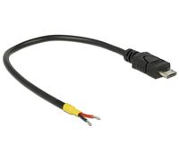 Delock 0.15m, usb2.0 micro-b cable usb 0,15 m micro-usb b negro