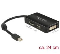 Delock 0.16m displayport/displayport + hdmi + dvi 0,16 m mini displayp