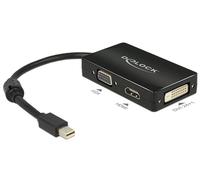 DeLOCK Cable adaptador 62631 mini DisplayPort 1.1 macho a VGA + HDMI + DVI 24+1, negro