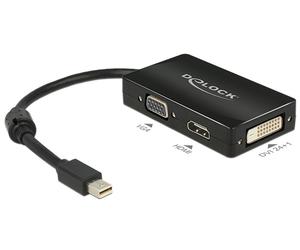 Delock 0.16m displayport/vga + hdmi + dvi 0,16 m mini displayport vga