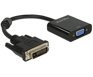 Delock 0.16m dvi-d/vga 0,245 m vga (d-sub) negro - adaptadores de cabl