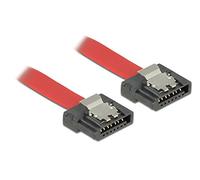 DeLOCK 0.1m 2xSATAIII cable de SATA 0,1 m Rojo - Cable SATA (0,1 m, SATA III, Male connector / Male connector, Rojo, Derecho, Derecho)
