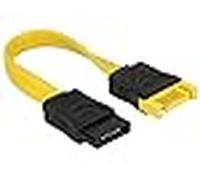 Delock 0.1m 2xsataiii cable de sata 0,1 m sata 7-pin negro, amarillo
