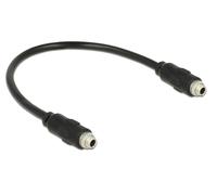 Delock 0.25m, 2x3.5mm cable de audio 0,25 m 3,5mm negro