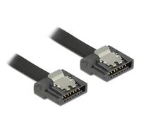 DeLOCK Cable SATA III 6 Gb/s 20 cm Negro, Conectores Macho/Macho Derechos, Referencia 0.2m 2xSATAIII