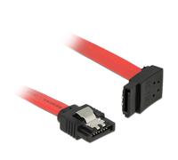 Delock 0.3m, 2xsataiii cable de sata 0,3 m sata 7-pin negro, rojo