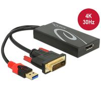 Delock 0.3m, dvi 24+1 + usb-a/displayport 20p 0,3 m dvi-d + usb hdmi n