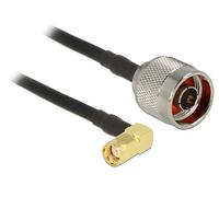 Delock 0.3m, n/rp-sma cable coaxial cfd200 0,3 m negro
