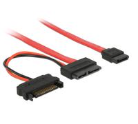 Delock 0.3m sata cable de sata rojo