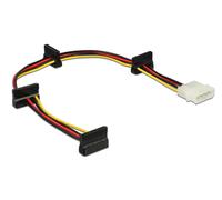 Delock 0.4m, molex 4p/4xsata 15p 0,4 m