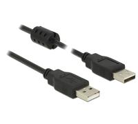 Delock 0.5m, 2xusb 2.0-a cable usb usb 2.0 0,5 m usb a negro
