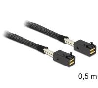 Cable DeLOCK Mini SAS HD x 4 SFF 8643 0,5 m Negro