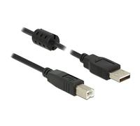DeLOCK 0.5m, USB 2.0-A/USB 2.0-B - Cable USB (USB 2.0-A/USB 2.0-B, 0,5 m, USB A, USB B, 2.0, Male connector / Male connector, Negro)
