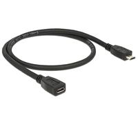 Delock 0.5m usb 2.0 cable usb 0,5 m micro-usb b 0,48 gbit/s negro