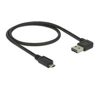 DeLOCK 0.5m, USB2.0-A/USB2.0 Micro-B - Cable USB (USB2.0-A/USB2.0 Micro-B, 0,5 m, USB A, Micro-USB B, 2.0, Male connector / Male connector, Negro)