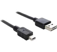 DeLOCK 0.5m, USB2.0-A/USB2.0 Mini-B - Cable USB (USB2.0-A/USB2.0 Mini-B, 0,5 m, USB A, USB B, 2.0, Male connector / Male connector, Negro)