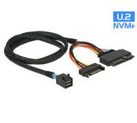 Delock 0.75m, sff-8643/u.2 sff-8639+sata - cables scsi conectados en s