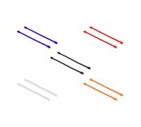 DeLOCK 018970 Bridas de Silicona Reutilizables, L 80 mm x A 4 mm, 10 Unidades, Colores Variados (Negro, Azul, Naranja, Rojo, Blanco)