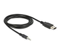 Delock 1,8 m USB 2.0-A/2,5 mm Negro - Adaptador de Cable (USB 2.0-A, 2,5 mm, Conector Macho/Macho, 1,8 m), Color Negro