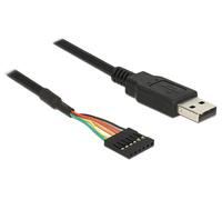 Delock 1.8m usb2.0-atl 6-p cable usb 1,8 m usb a negro