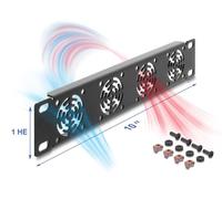 Delock 10? 1u - panel para rack (4 ventiladores, 40 x 40 mm), color gr