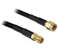 Delock 10m rp-sma cable coaxial cfd200 negro
