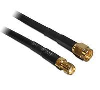 Delock 10m sma m/f cable coaxial cfd200 negro