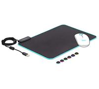 DeLock 12554 - Alfombrilla para ratón (iluminación RGB, tamaño pequeño), Color Negro