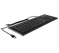 DeLOCK 12672 Teclado USB QWERTZ Alemán Negro 12672, Estándar, USB, QWERTZ, Negro