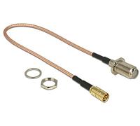 Delock 13024 - Cable de antena F hembra para montaje en enchufe SMB