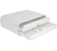DeLOCK 18325 - Soporte para Monitor con Dos cajones, Color Blanco