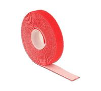 DeLOCK 18718 Klettband en Rollo, Velcro de 3 m x 13 mm, Color Rojo