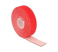 DeLOCK 18722 Klettband Velcro sobre Rollo, Cinta Adhesiva de Gancho y Bucle, 3 metros Largo x 20 mm Ancho, Rojo, 1 Pieza