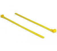 Delock 18759 presilla brida reutilizable nylon amarillo 100 pieza(s)