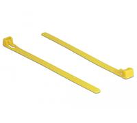 Delock 18760 presilla brida reutilizable nylon amarillo 100 pieza(s)
