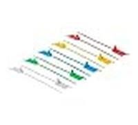 DeLOCK Bridas Reutilizables con Campo para Etiquetar, 10 Piezas, L 205 mm x G 2.8 mm, Colores Surtidos, Ref 18826