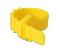 DeLOCK 18830 Bridas de Silicona Reutilizables, 10 Piezas, 120 mm x 9 mm x 1.5 mm, Color Amarillo