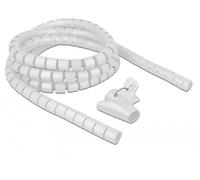 Manguera espiral Delock con herramienta de retracción 2,5 m x 20 mm blanco