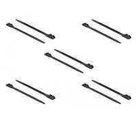 DeLOCK Brida Reutilizable de Nylon 18889, L 250 x A 9 mm, Negro V2, Paquete de 10 Unidades