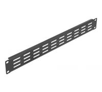 Delock 19″ Panel de gabinete de Red con Rejillas de ventilación Horizontal 1U Negro