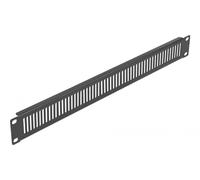 Delock 19″ Panel de gabinete de Red con Rejillas de ventilación Vertical 1U Negro