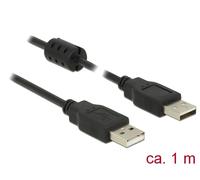 Delock 1m, 2xusb 2.0-a cable usb usb 2.0 usb a 0,48 gbit/s negro