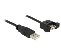 Delock 1m 2xusb2.0-a cable usb usb 2.0 usb a 0,48 gbit/s negro