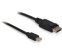 1m Displayport Cable mini DisplayPort Negro, Adaptador negro, 1 m, mini DisplayPort, Displayport, Negro, Oro, 10,8 Gbit/s