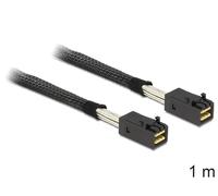 Delock 1m, mini sas hd x 4 sff 8643 negro