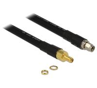 Delock 1m rp-sma/rp-sma cable coaxial cfd400, llc400 negro