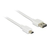 DeLOCK 1m, USB2.0-A/USB2.0 Mini-B - Cable USB (USB2.0-A/USB2.0 Mini-B, 1 m, USB A, USB B, 2.0, Male connector / Male connector, Blanco)