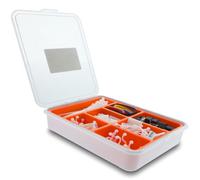 Delock 20768 organizador de cables escritorio caja de cables naranja,